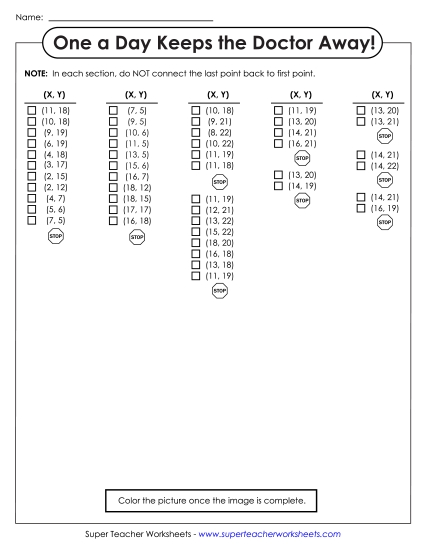 More Math - Mystery Graph - Apple (Basic)