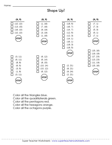 20x25 Grid: Basic - Mystery Graph - Polygons