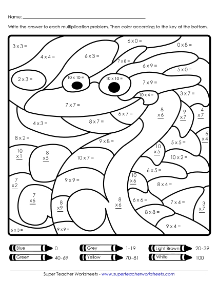 Mystery Pictures - Mystery Picture: Sea Monster (0-9) Mystery Pictures - Mystery Picture: Sea Monster (0-9)