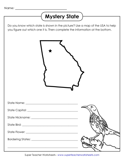 Mystery State Activities - Mystery State: Georgia