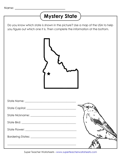 Mystery State Activities - Mystery State: Idaho Mystery State Activities - Mystery State: Idaho