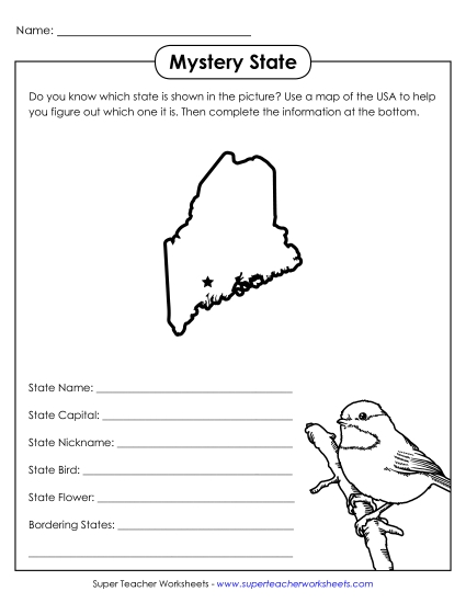Mystery State Activities - Mystery State: Maine