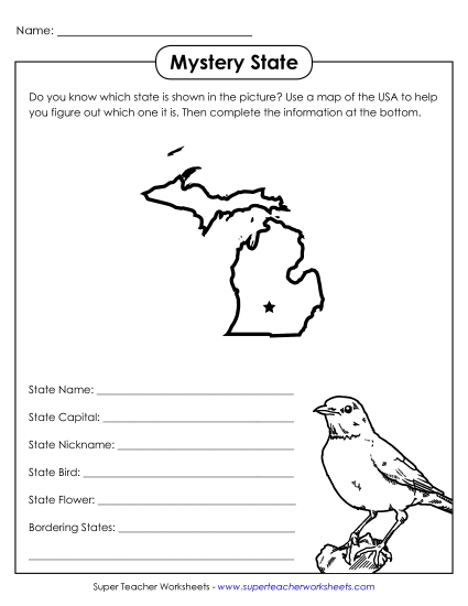 Mystery State Activities - Mystery State: Michigan