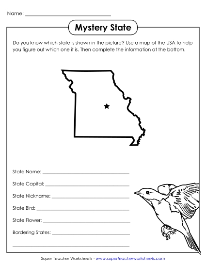Mystery State Activities - Mystery State: Missouri