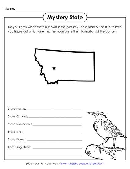 Mystery State Activities - Mystery State: Montana