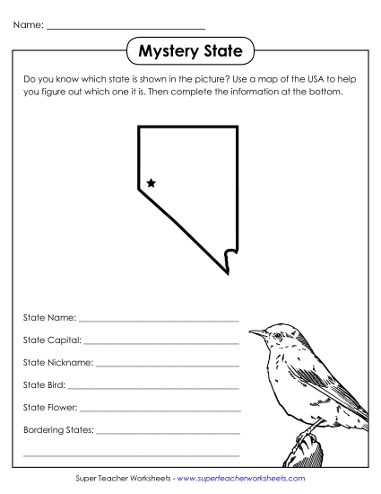 Mystery State Activities - Mystery State: Nevada Mystery State Activities - Mystery State: Nevada