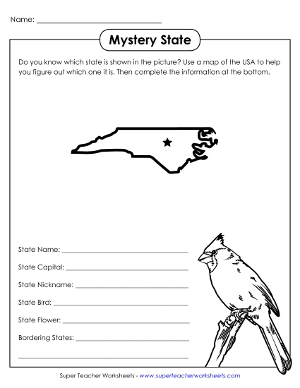 Mystery State Activities - Mystery State: North Carolina