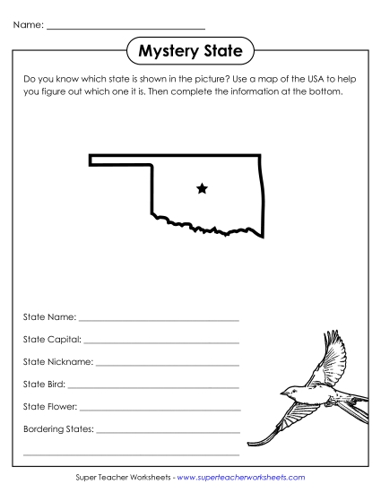 Mystery State Activities - Mystery State: Oklahoma