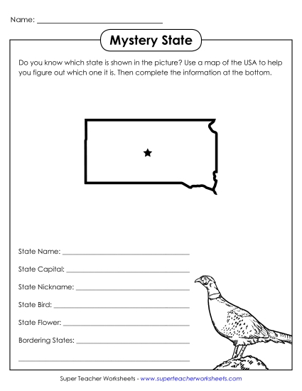 Mystery State Activities - Mystery State: South Dakota