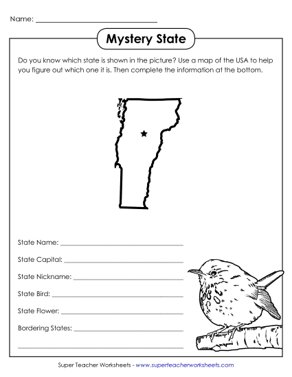 Mystery State Activities - Mystery State: Vermont Mystery State Activities - Mystery State: Vermont
