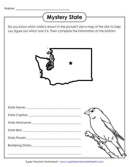 Mystery State Activities - Mystery State: Washington