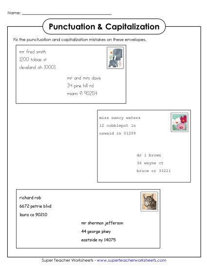 Commas in Addresses - Names & Addresses on Envelopes