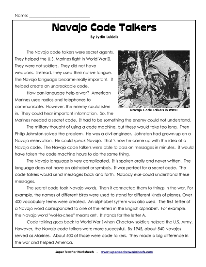 Nonfiction Articles - Navajo Code Talkers Nonfiction Articles - Navajo Code Talkers