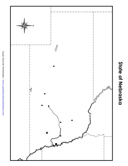 Maps - Nebraska Map (Blank Cities) Maps - Nebraska Map (Blank Cities)