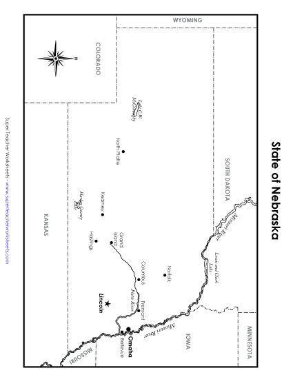 Maps - Nebraska Map (Labeled) Maps - Nebraska Map (Labeled)