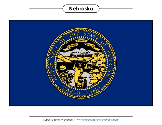Flags & Seals - Nebraska State Flag (Full-Color Version)