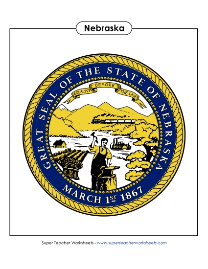 Flags & Seals - Nebraska State Seal (Full-Color Version)