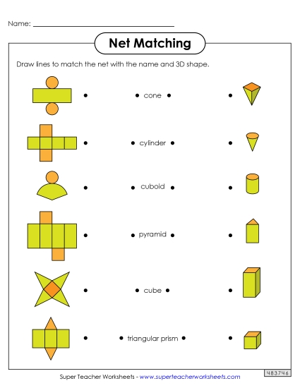 Nets Worksheets - Net Matching