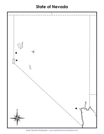 Nevada - Nevada Map (Blank Cities)