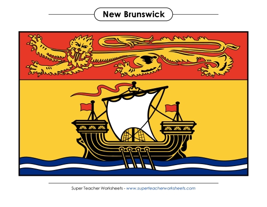 Flag and Coat of Arms - New Brunswick Flag (Full Colour)