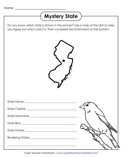 Sample Worksheet Images - New Jersey - Mystery State Sample Worksheet Images - New Jersey - Mystery State