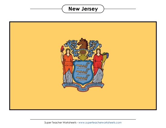 Flags & Seals - New Jersey State Flag (Full-Color Version) Flags & Seals - New Jersey State Flag (Full-Color Version)