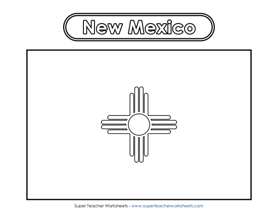 Flags & Seals - New Mexico Flag Coloring Page
