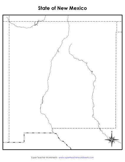 New Mexico - New Mexico Map (Blank)