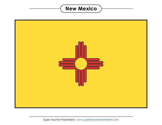 Flags & Seals - New Mexico State Flag (Full-Color Version)