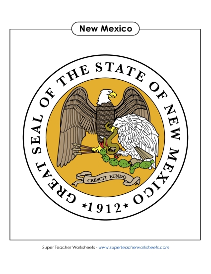 Flags & Seals - New Mexico State Seal (Full-Color Version)