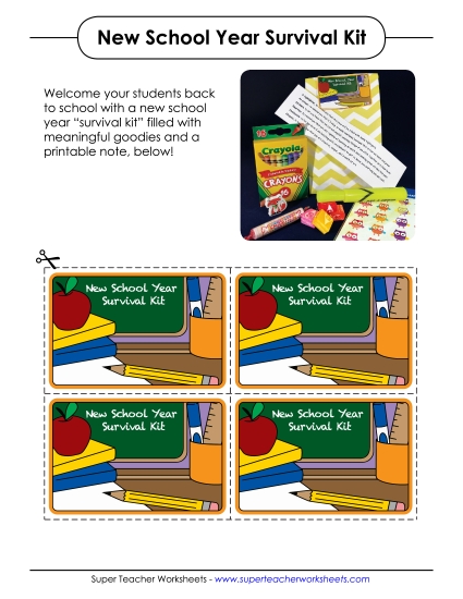 Back-to-School Activities - New School Year Survival Kit Back-to-School Activities - New School Year Survival Kit
