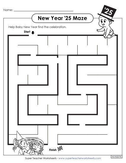 New Year Puzzles - New Year Maze (2025) New Year Puzzles - New Year Maze (2025)