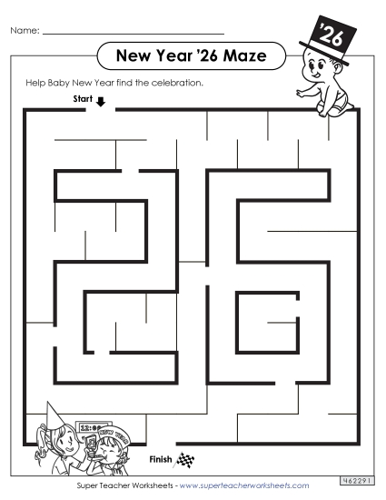 New Year Puzzles - New Year Maze (2026) New Year Puzzles - New Year Maze (2026)