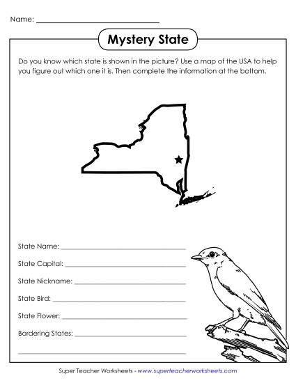Sample Worksheet Images - New York - Mystery State Sample Worksheet Images - New York - Mystery State