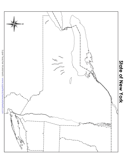 Maps - New York State Map (Blank)