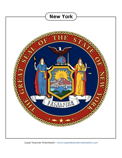 Flags & Seals - New York State Seal (Full-Color Version) Flags & Seals - New York State Seal (Full-Color Version)