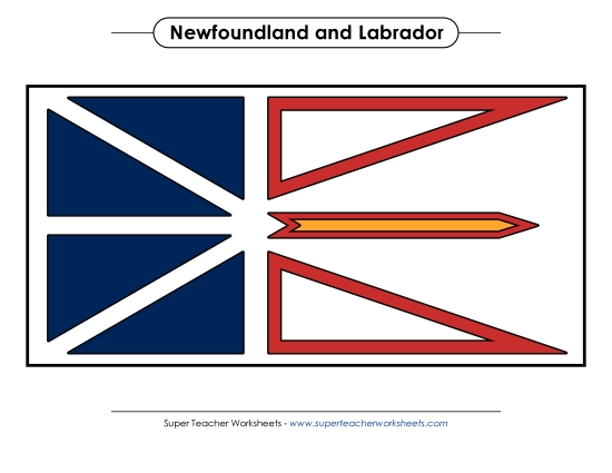 Flag and Coat of Arms - Newfoundland and Labrador Flag (Full Colour)