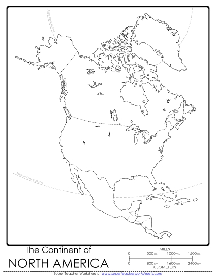 Maps of North America - North America - Blank Maps of North America - North America - Blank