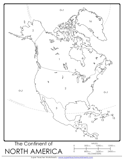 Maps of North America - North America - Numbers Maps of North America - North America - Numbers