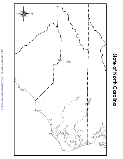 North Carolina - North Carolina Map (Blank) North Carolina - North Carolina Map (Blank)