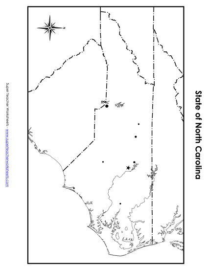Maps - North Carolina State Map (Blank Cities) Maps - North Carolina State Map (Blank Cities)