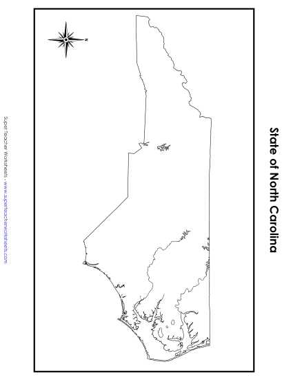 Maps - North Carolina State Map (No Bordering States) Maps - North Carolina State Map (No Bordering States)