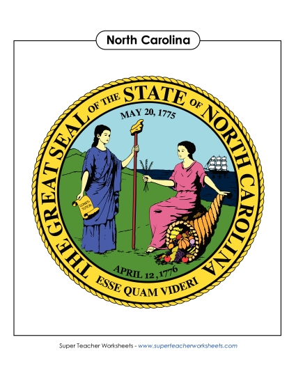 Flags & Seals - North Carolina State Seal (Full-Color Version) Flags & Seals - North Carolina State Seal (Full-Color Version)