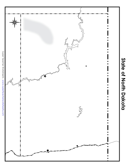 North Dakota Map Blank Cities - North Dakota Map Blank Cities Printable Worksheet 25474 001
