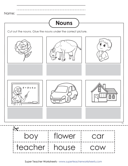 Basic Nouns - Noun Cut & Paste (Basic) Basic Nouns - Noun Cut & Paste (Basic)