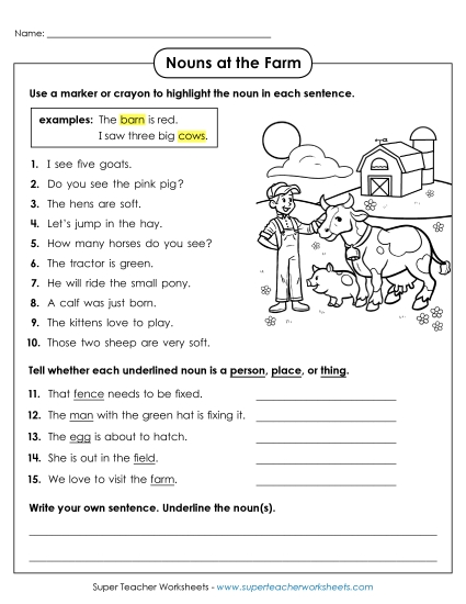 Basic Nouns - Nouns at the Farm