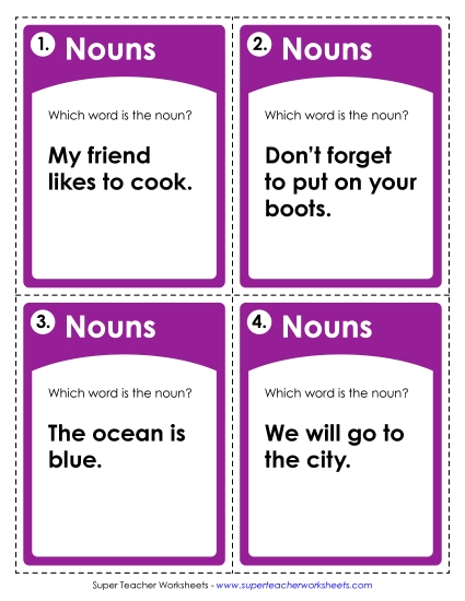 Nouns: Find the Noun Nouns: Find the Noun