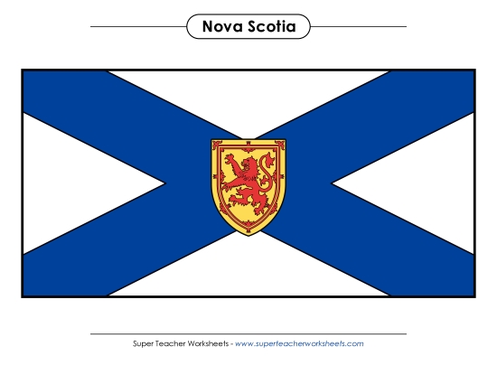 Flag and Coat of Arms - Nova Scotia Flag (Full Colour)