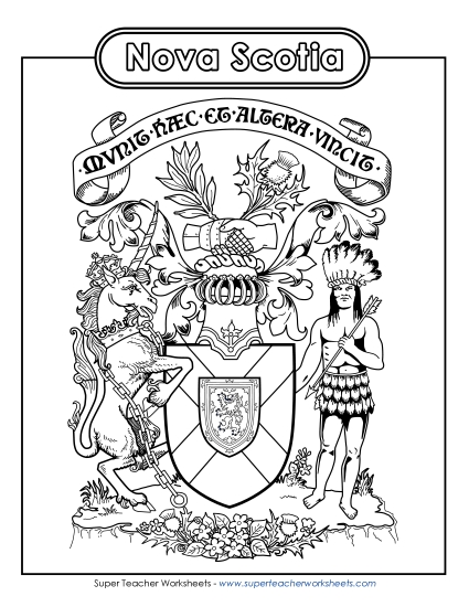 Flag and Coat of Arms - NS Coat of Arms (Black & White)