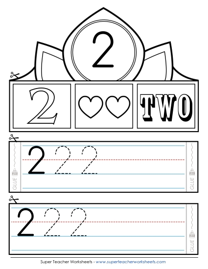 Numbers 1 - 10 - Number 2 Crown Numbers 1 - 10 - Number 2 Crown